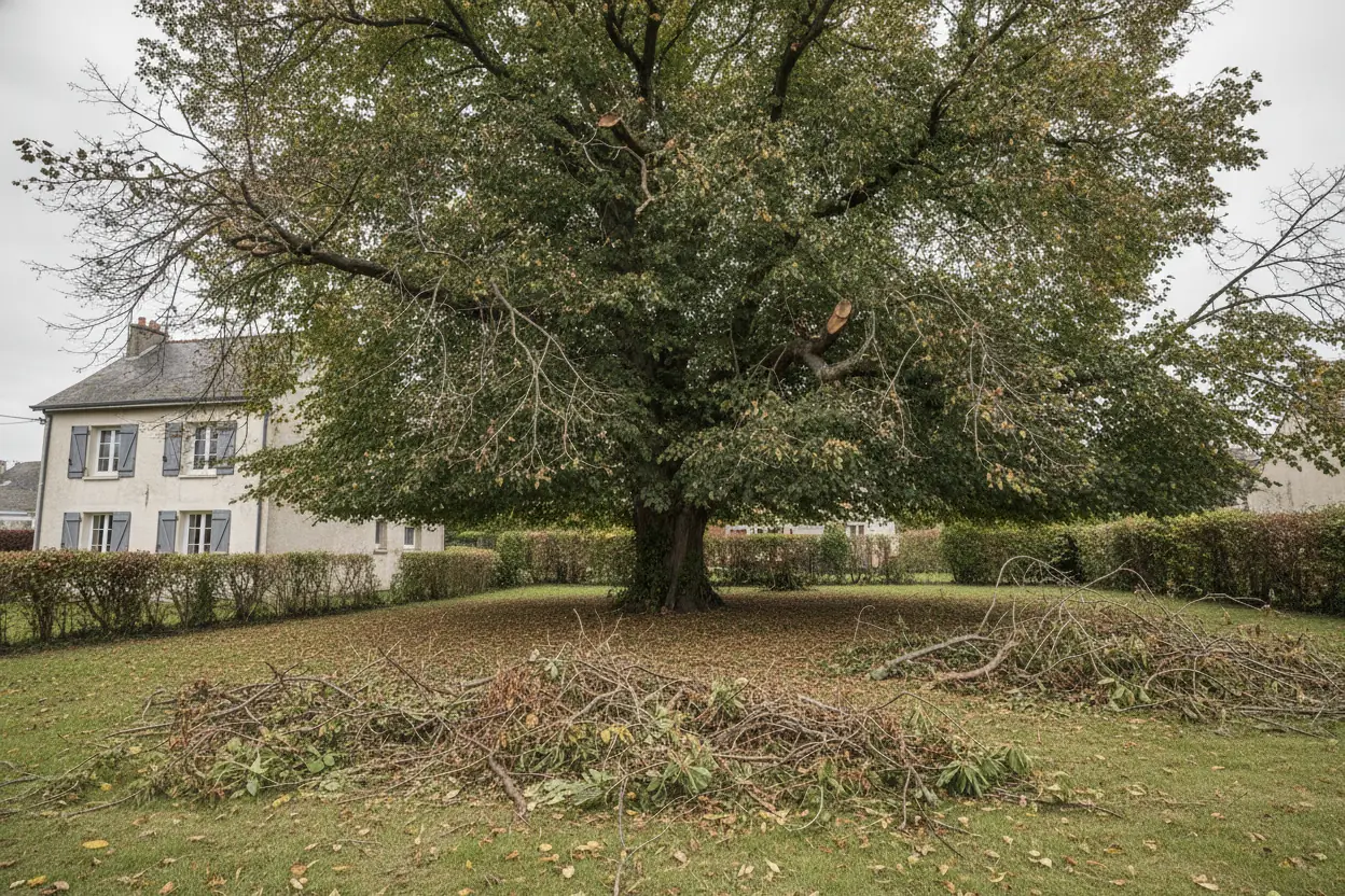 Marronnier dense avant élagage au Havre