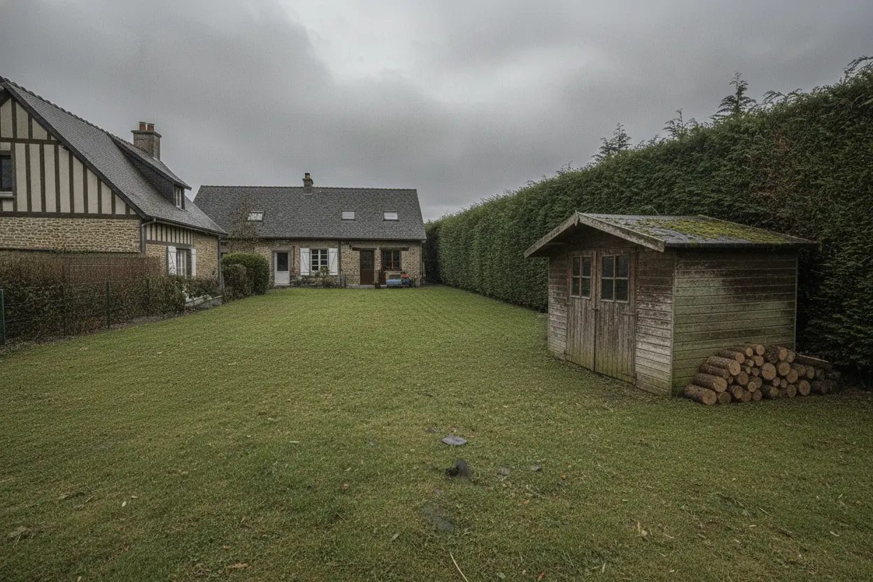 Jardin dégagé et bois rangé après retrait de la branche à Montivilliers